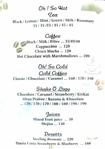 Whipped And Whisked LBB Cafe menu 