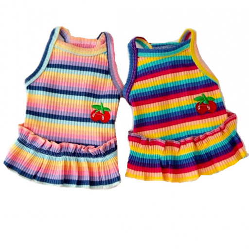 Title 2, Pet Color Striped Cherry Princess Dress for Dog...