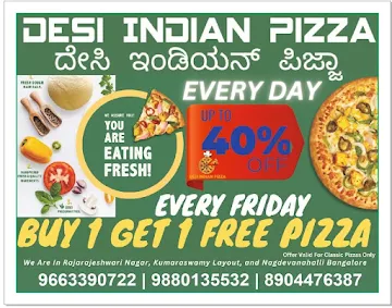 Desi Indian Pizza menu 