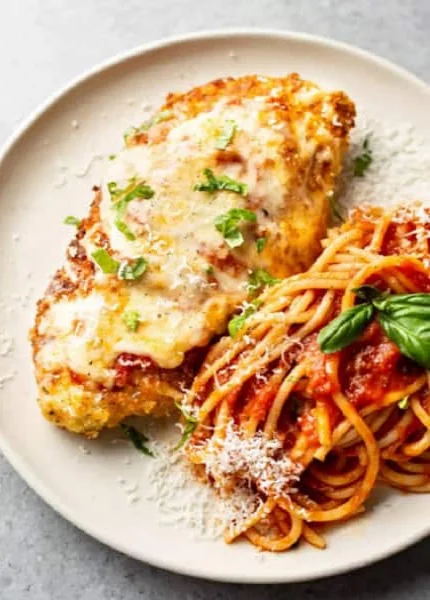 Chicken Parm With Spaghetti