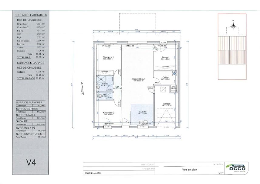 Vente maison neuve 5 pièces 85 m² à La Jarne (17220), 320 000 €