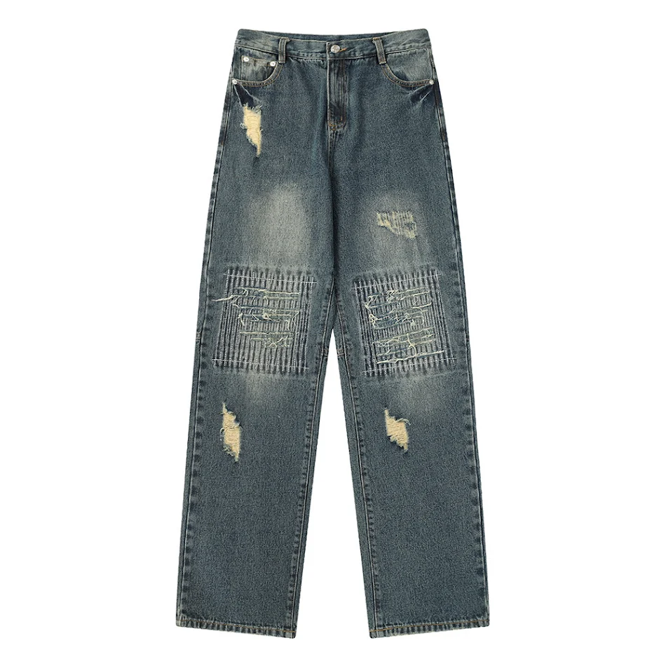 Jeans Rasgados Decorativos Linha Patch Series