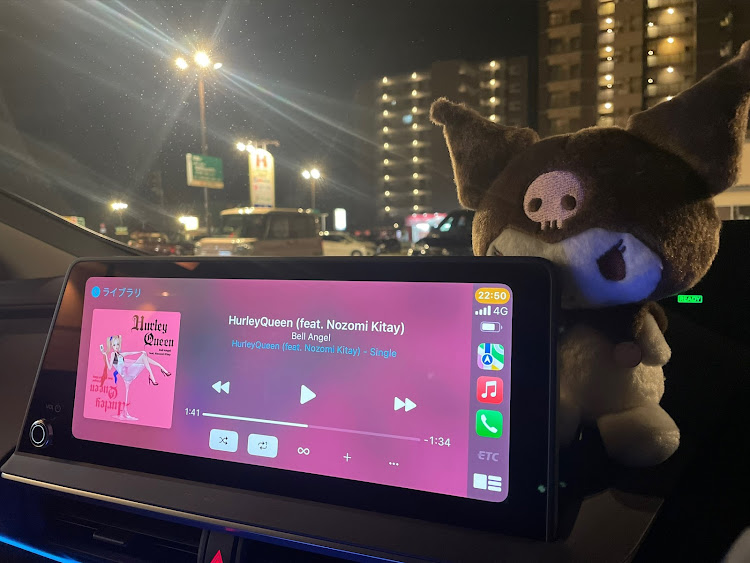 プリウスの夜ショット・山口・車内からパシャり・ぬいぐるみ・クロミちゃんに関するカスタム事例の投稿画像2枚目
