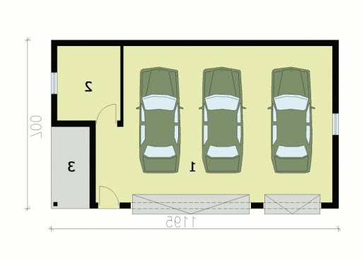 G158 - Rzut garażu