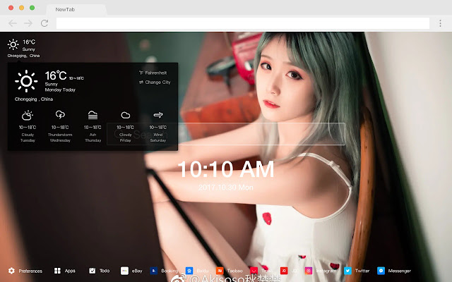 Charming Girl HD Photo New Tabs Theme