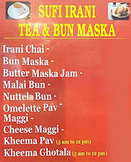 Sufi Irani Chai & Bun Maska menu 4