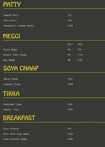 Chattari Express menu 