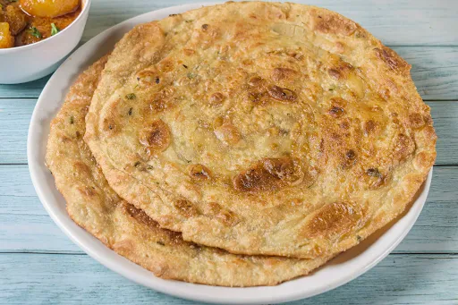 2 Laccha Paratha With Kashmiri Aloo Dum