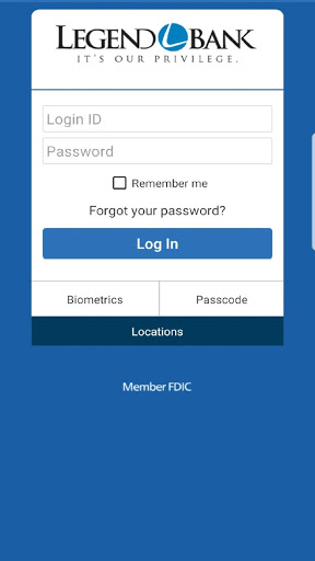 Screenshot Legend Bank Mobile