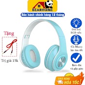 Tai Nghe Bluetooth Chụp Tai Bearhome Có Micro, Có Đèn Led Rgb. Headphone Âm Thanh Hifi Bass Đỉnh Cao