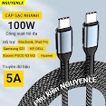 Cáp Sạc Nhanh 100W Pd Type C To C Samsung Macbook Ipad Pro Hp Dell Có Truyền Dữ Liệu