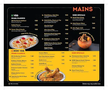 Rang De Basanti Dhaba menu 