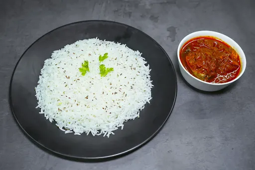 Jeera Rice With Chicken Kasha [2 Pieces]