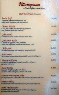 Hotel Anna Lakshmi menu 2