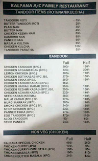 Mrs Kalpana menu 1