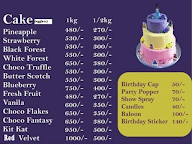 Royal Cakes menu 1