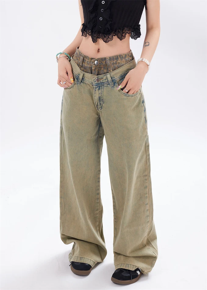 Jeans dritti con cuciture per uomo e donna Taglio classico Comfort e stile duraturi Pantaloni in denim versatili per ogni occasione Abbigliamento unisex