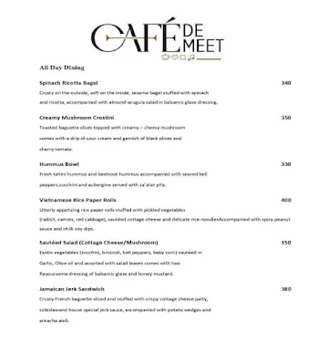 Cafe De Meet menu 