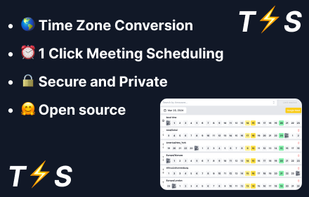 Time⚡️Shift: Time Zones for Meetings small promo image