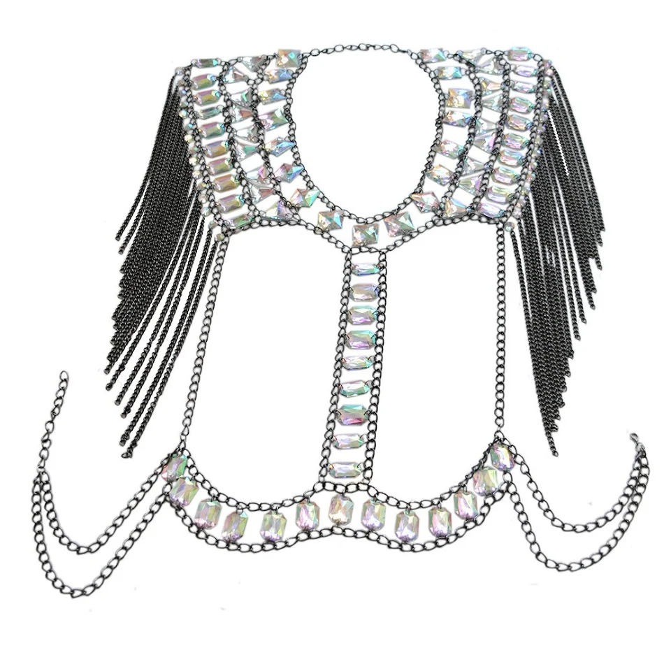 Rugzak ketting met accessoires, goud glitter acryl en edelstenen. Maak je rugzak mooier!