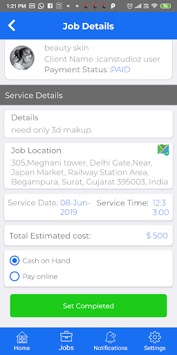 On Demand Services User