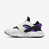 air huarache white / hyper grape / black