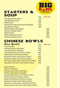 Big Bowl (Big Bowl Company) menu 1