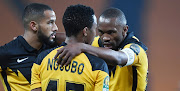 Kaizer Chiefs captain Bernard Parker, Nkosiingiphile Ngcobo and Reeve Frosler during the CAF Champions League semifinal against Wydad Athletic Club at FNB Stadium on June 26 2021 in Johannesburg.