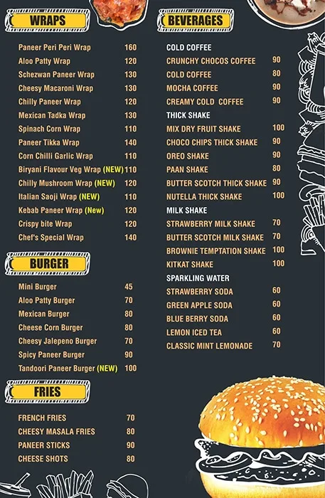 Food Links menu 