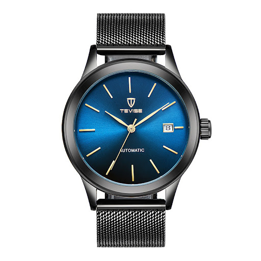 Title 2, Waterproof Mesh Belt Mechanical Watch for Men a...