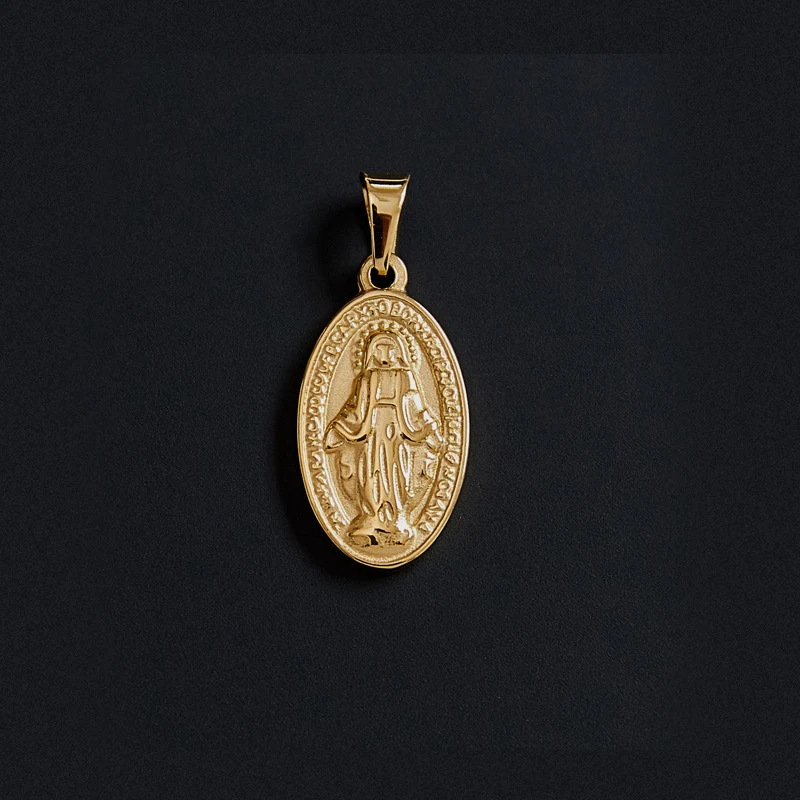 Retro Portrait Coin Cross Peach Heart Angel Pendant, a unique accessory that adds a vintage touch and expresses your ind