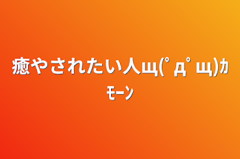 癒やされたい人щ(ﾟдﾟщ)ｶﾓｰﾝ