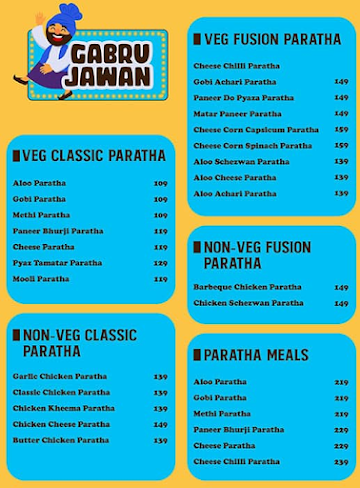 Gabru Jawan menu 