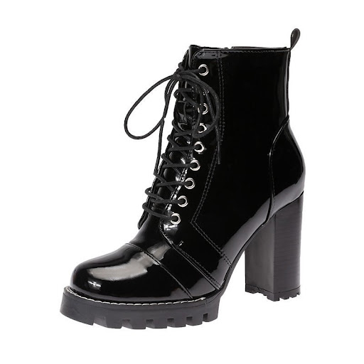 Title 2, Womens High-Heeled Round Toe Thick-Heeled Plat...