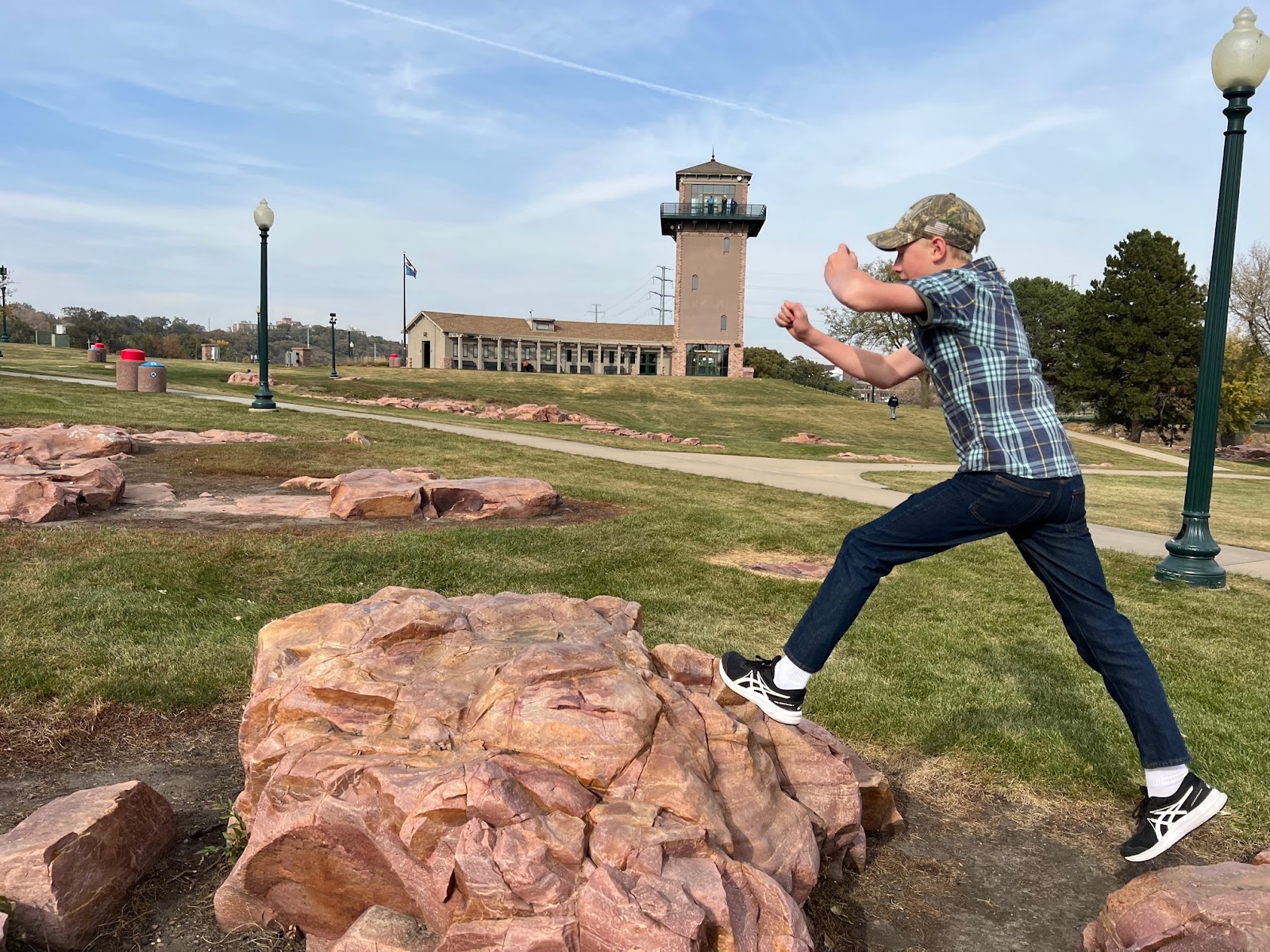 Things to do in Sioux Falls with kids include visiting Falls Park