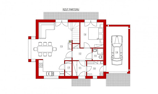 Domek Na Miodowej - Rzut parteru