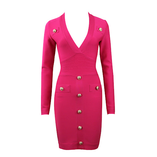 Title 5, Womens single-breasted long-sleeved slim dress...
