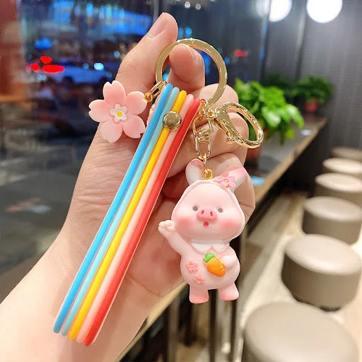 Title 5, Chaveiro Criativo com Personalidade de Porco Fl...