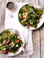 Strawberry Spinach Salad with Almonds and Goat Cheese was pinched from <a href="http://foodess.com/6164-strawberry-spinach-salad-with-almonds-and-goat-cheese.html" target="_blank">foodess.com.</a>