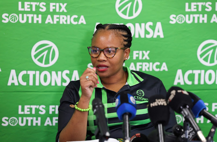 Nasiphi Moya of ActionSA in Johannesburg, April 16 2023. Picture: LUBA LESOLLE/GALLO IMAGES