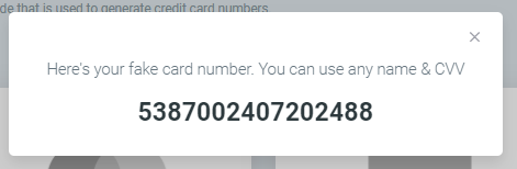 The Supporting Tool: Credit Card Generator