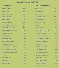 Hakkim Bhai Biriyani menu 3