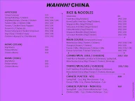 Waah Chinese menu 1