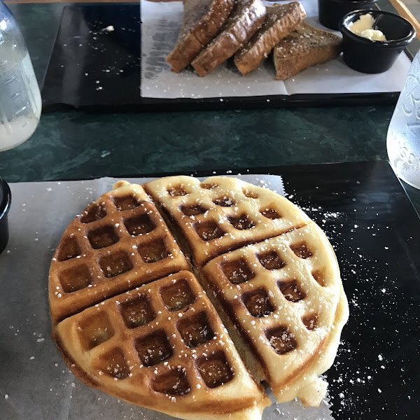 Belgian waffle. Super fluffy and crispy