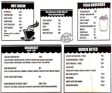 Billy's Cafe Bar menu 