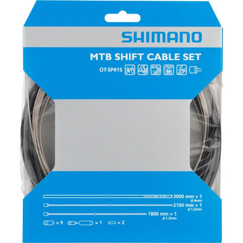 Shimano MTB Stainless Derailleur Cable and Housing Set