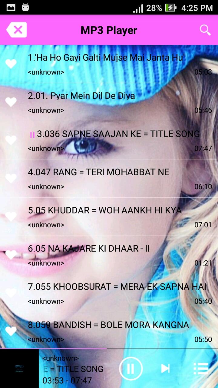 MP3 Player Screen 3