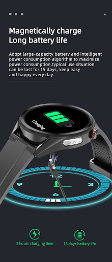 Title 5, W10 Smart Watch Temperature Monitoring ECG Step...