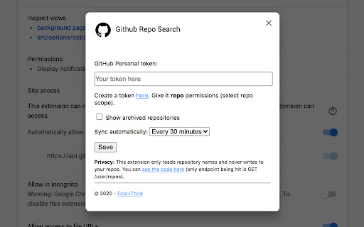 Github Repo Search