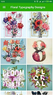 Květinový design Typografie - náhled